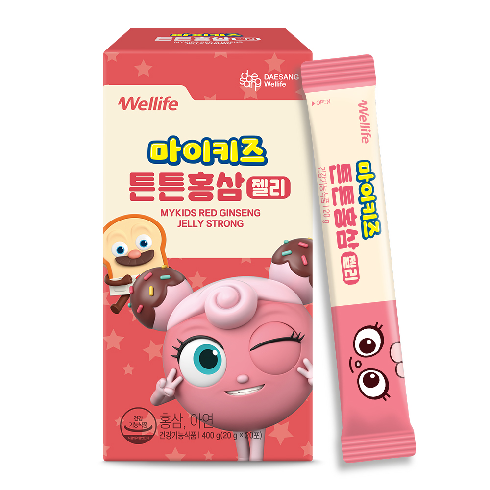 대상웰라이프 마이키즈 튼튼 홍삼 젤리 20g x 20포, 20개