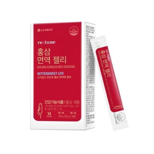 리튠 <b>홍삼</b> <b>면역</b> <b>젤리 15g</b> x 14포, 1개