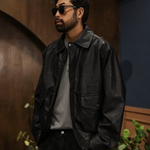 (XL-4XL)그로비냐 레더자켓[MOL 빅사이즈 안감포켓]