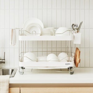 와이드 시스템 식기건조대 (2단)