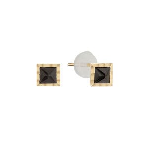 [미니골드] 엔티 블랙 귀걸이(4mm) EJCM4092