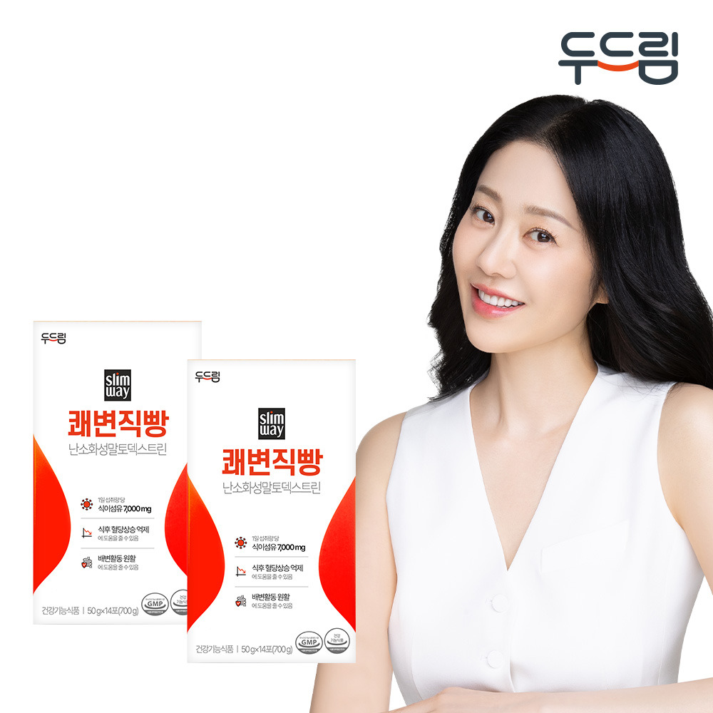 [두드림] 슬림웨이 쾌변직빵 14포 X 2박스(4주분) 배변활동도움 식이섬유 혈당상승<b>억제</b>