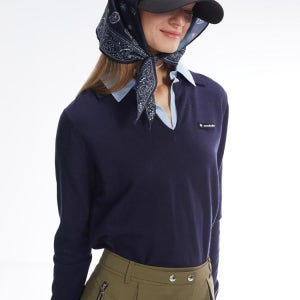 [먼데이플로우] 셔츠 레이어드 니트 탑_네이비 F6ROXX00032