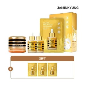 주름미백 프로폴리스 인텐스 크림 + 꿀광 앰플 + 마스크팩 + [체험분]3매