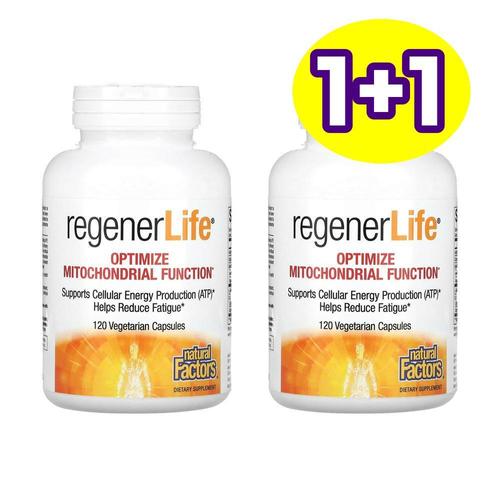 [2개] 내추럴팩터스 <b>Regener라이프</b> 옵티마이즈 미토콘드리아 펑션 120정