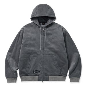 [브라운브레스] TAG CORDUROY PADDED HOOD ZIP UP - LIGHT GREY BKWMPDB01LG