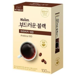 아라비카 맥심 탕비실 커피 블랙 100T 부드러운