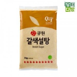 갈색설탕 자취요리 간편조리 흑설탕 3kgX2개 큐원 조미료