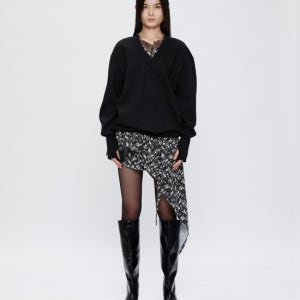 와이씨에이치 Unbalance Layerd Top Black (F25to10111bk)