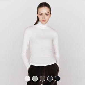 지오다노 325920 여 립 터틀넥 긴팔티