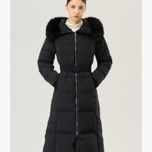 [르꼬끄] 여성 밍크퍼 구스 롱다운 블랙(QP422ODJN2) QP422ODJN2_BLK0