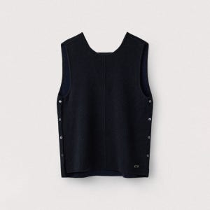 [우마뭉] Wool Cashmere Double Faced Multiway Vest_Night Scape