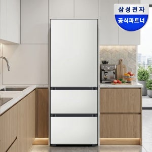 삼성전자 비스포크 키친핏 3도어 김치냉장고 RQ33DB74D2AP 313L 코타화이트