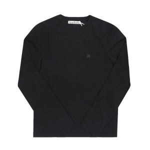 아크네스튜디오 CL0311 BLACK 페이스 로고 패치 공용 긴팔티