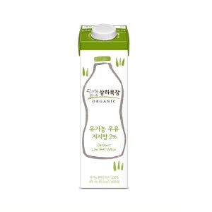 매일유업 상하목장 유기농 우유 저지방 2% 후레쉬팩 (900ML)