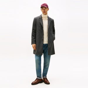 [타미힐피거] 울 믹스 체크 코트