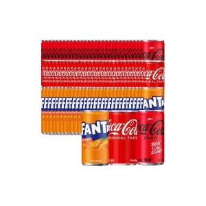 코카콜라제로+코카콜라+환타오렌지 190ml 각 30캔