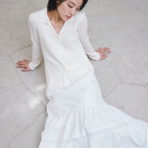[로우타이드] PLEATS KNIT CARDIGAN [IVORY] LK3C2MCD90IVY