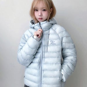 [유젠] EUG 라이트 쉘 후디드 경량 다운 자켓_스카이 블루 EBE8HH01BL