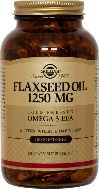 솔가 <b>플랙씨드</b> 오일 1250mg 소프트젤 글루텐 프리 무설탕  1개  100정