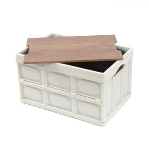 56L 폴딩박스+방수백 멀티수납 캠핑 아이보리