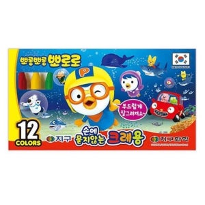 [피커]지구화학 뽀로로 손에 않는 크레용 12색