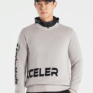 [테일러메이드][엑셀러]25FW 남성 레터링 라운드 니트 TMSRO4121-508 Z3012500565