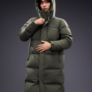 [디스커버리 공식몰] 남성 레스터G 구스다운 롱패딩 (다크 카키) DMDJ67056-DKS [프리미엄,돕바,벤치파카,코트,겨울]