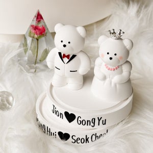 웨딩베어 석고방향제+5ml 신혼부부 예비부부 집들이선물, 온더데이