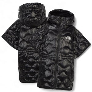 [매장판] 노스페이스 키즈 경량 패딩 판초 자켓 레이나 방한 아우터 블랙 NJ3NR58S