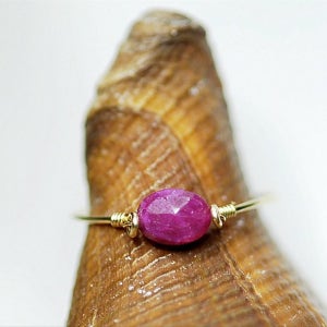 Hot Pink Ruby 14K GF, 5ave