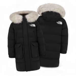 [매장판] 노스페이스 키즈 롱 다운 패딩 익스플로어 코트 데일리 아웃도어 점퍼 블랙 NC1DR57S