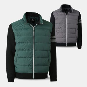 [아즈바이] 남성 오리털 골프 배색 니트 패딩 점퍼 MNPD4겨울