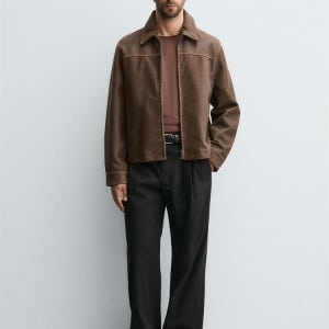 자라 크롭 핏 가죽 자켓 CROPPED FIT LEATHER JACKET 465445682