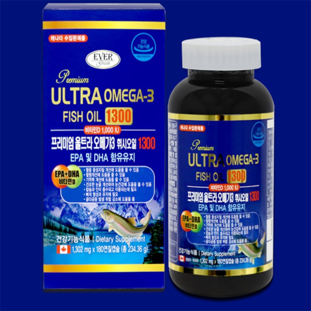 유쎌몰 프리미엄 울트라 오메가3 1302MG X 180캡슐 여성오메가3 <b>고혈압</b>음식  1개