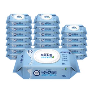 깨끗한나라 목욕처럼 상쾌한 물티슈 60매 20팩