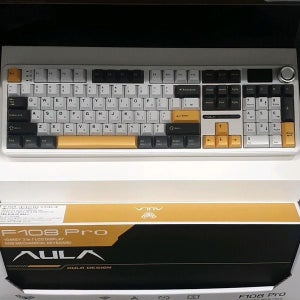 AULA 독거미 F108 Pro B/T 저소음 로즈축 유무선 블루투스 키보드