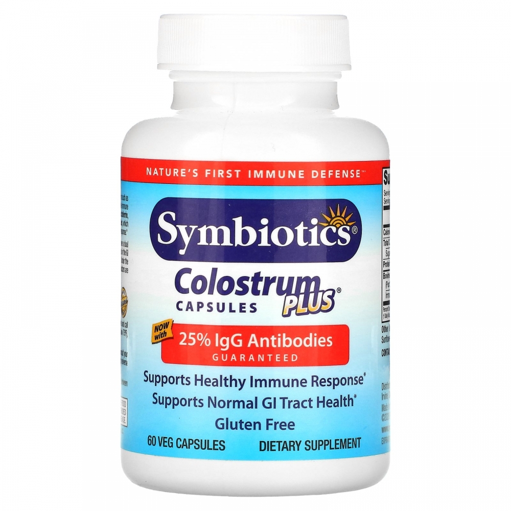Symbiotics <b>심바이오틱스</b>, 초유 플러스, 60 베지 캡슐