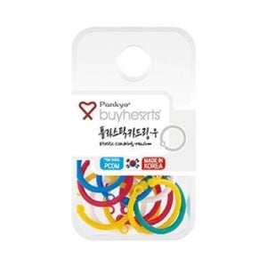 바이하츠 플라스틱카드링 중(중 19mm 18개입)