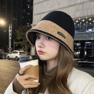 투톤 데이 무드 니트 기본 벙거지모자 5color/여성 겨 여성모자 버킷햇 벙거지 니트