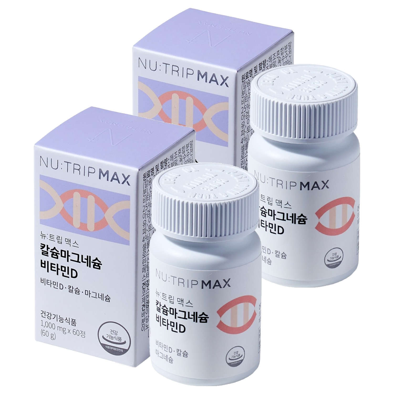<b>뉴트립</b> 칼슘마그네슘 <b>비타민</b>D 1000 mg  60정  2개