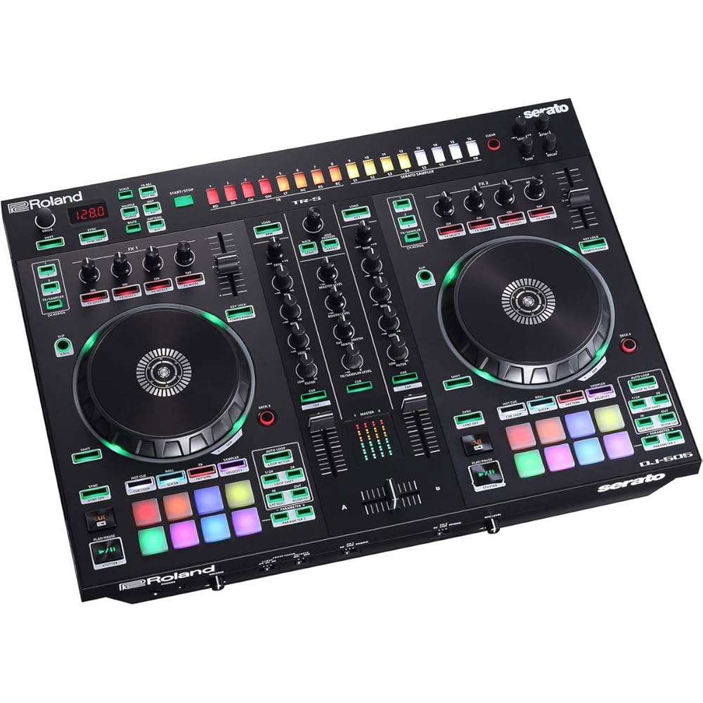 Roland 롤랜드 투 채널 포 데크 세라토 DJ 컨트롤러 1개 DJ-505