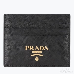 프라다 메탈로고 사피아노 레더 카드지갑 블랙 1MC025 QWA F0002 여성 146421316