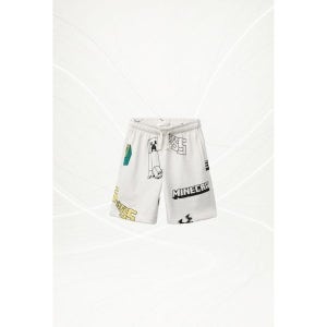 국내배송 ZARA 자라 아동 키즈 주니어 MINECRAFT © MOJANG AB. 플러시 버뮤다 팬츠 크림 0039664712 1172638