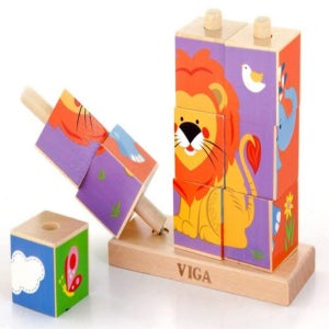 비가 유아 큐브 퍼즐 그림맞추기 정글동물 인지능력향상 재미있는퍼즐 모양맞추기