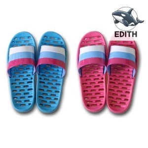 물빠짐 욕실화 핑크 블루 세련된 슬리퍼 트임형 푹신한 가벼운 화장실 신발