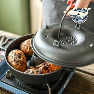 아로제 무쇠 직화냄비 고구마 구워내기 만능팬 cm 솥 주물방식 주물냄비