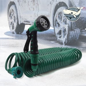 다목적 코일 호스 10m 세차용 분사기 청소 물 고압 릴 베란다 매직 호수 정원 노즐