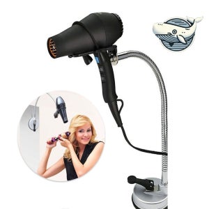 흡착식 드라이기 욕실 거울용 편리한 받침대 삼각대 스탠드 애견 홀더 걸이 고데기 정리