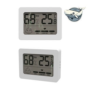 스마트 실내 기온 습도계 벽부착형 모니터링 디지털 두가지기능 아이방 아기방 지침 조절